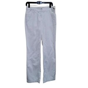 Jones New York Women White Stretch Pants Size 4 NWT